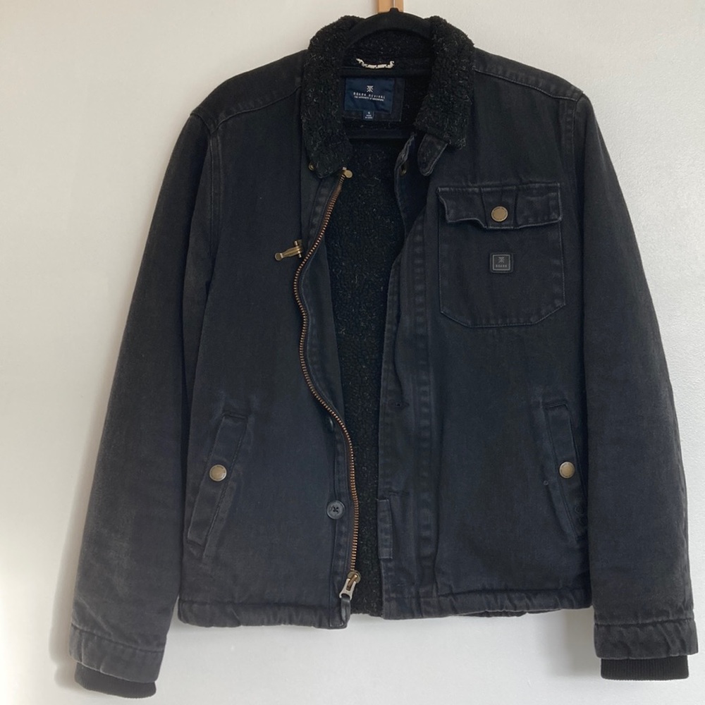 Roark black fleece lined jacket